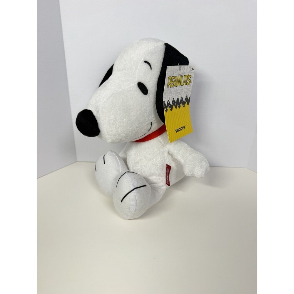 Peanuts Snoopy Plush 8” Just Play 2024 Stuffed Animal NWT Red Collar 45017